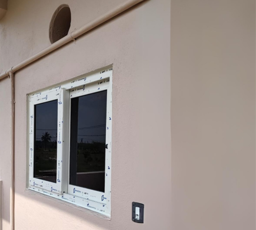 UPVC sliding door installed near a kitchen
